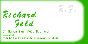 richard feld business card